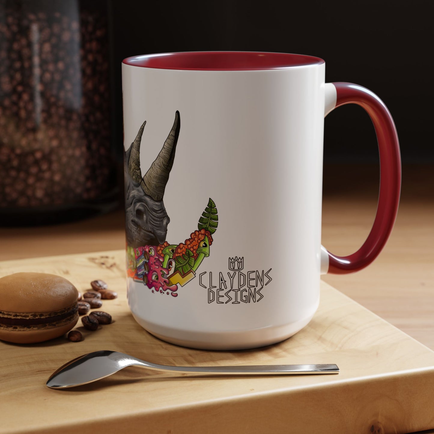 Accent Coffee Mug-Doodle Rhino