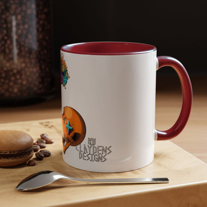 Accent Coffee Mug-Doodle Skull