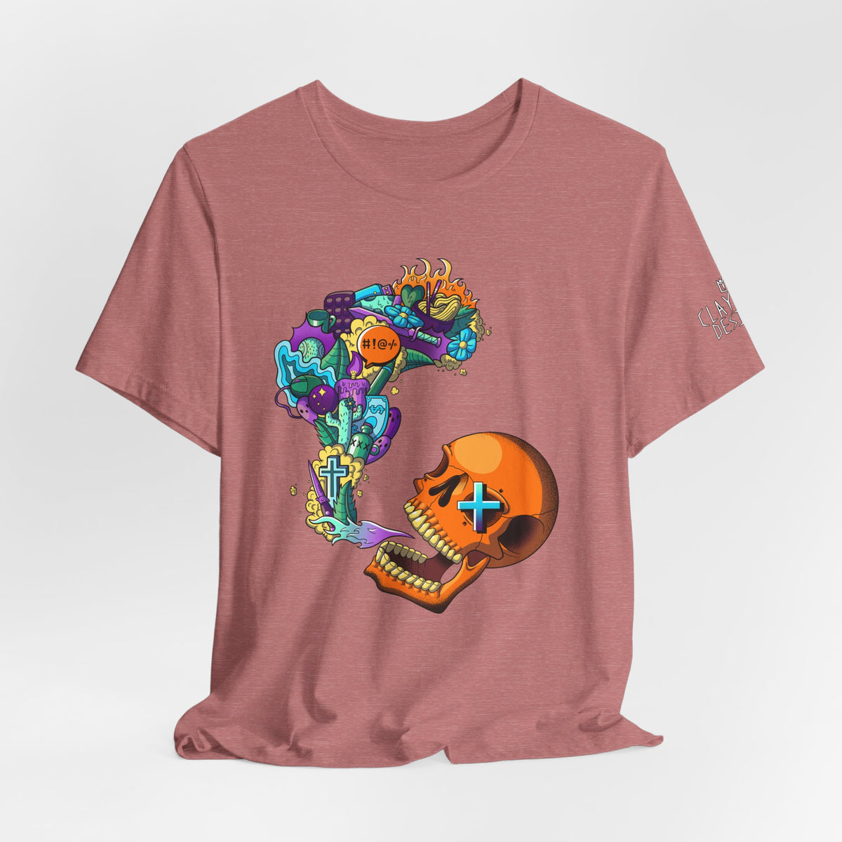 Unisex Jersey Short Sleeve Tee-Doodle Skull