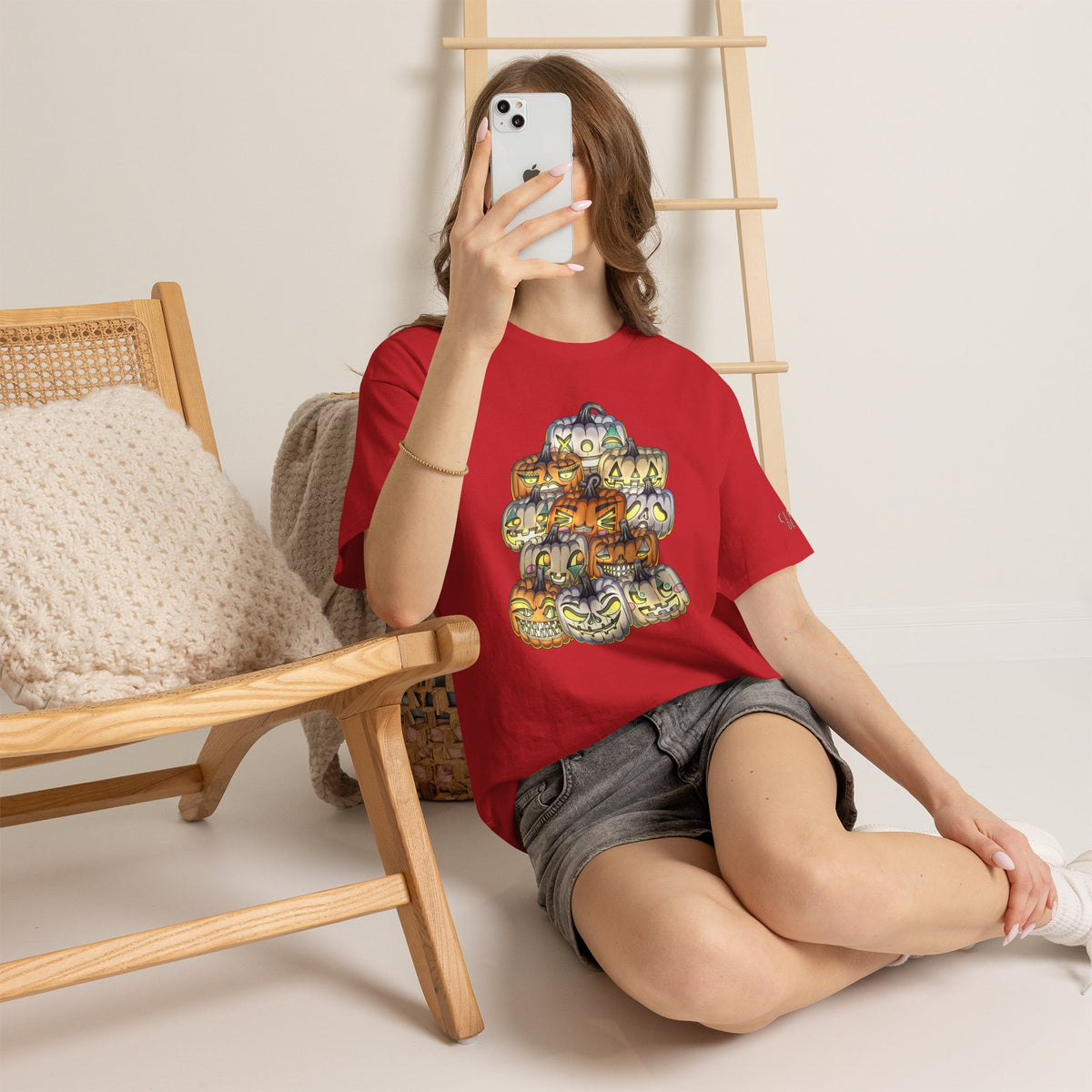 Halloween Pumpkin Unisex Heavy Cotton Tee