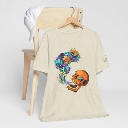 Unisex Jersey Short Sleeve Tee-Doodle Skull