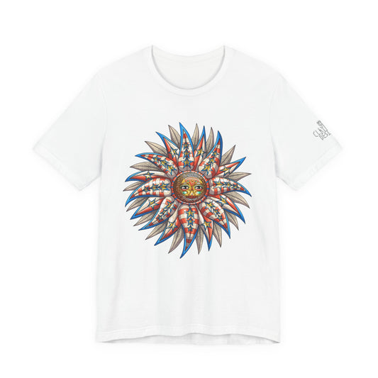Unisex Jersey Short Sleeve Tee- Doodle Sunflower