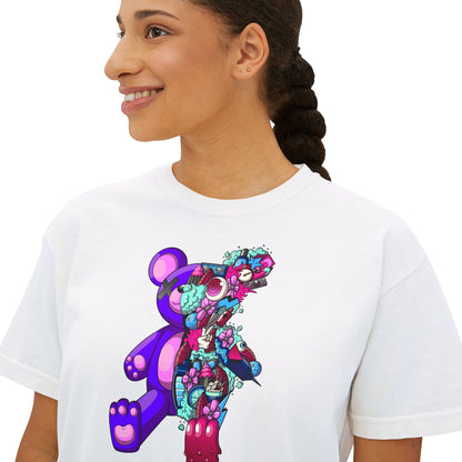 Women's Boxy Tee-Doodle Teddy