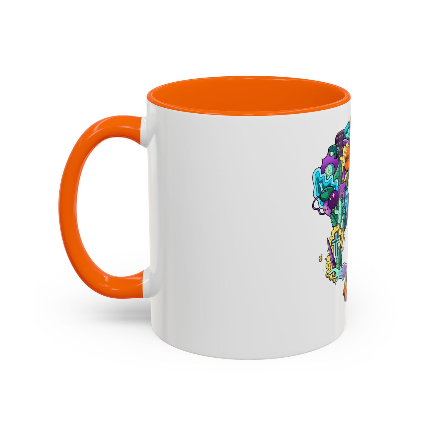 Accent Coffee Mug-Doodle Skull