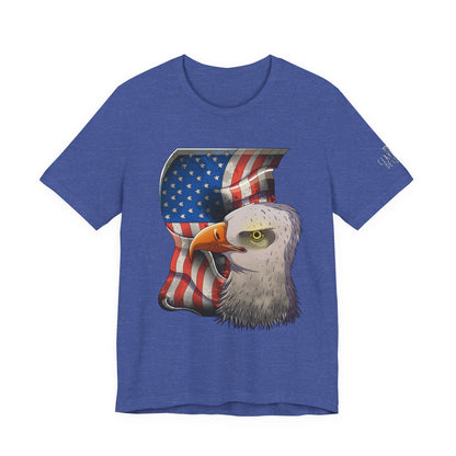 Bella+Canvas Unisex Jersey Short Sleeve Tee with print on sleeve