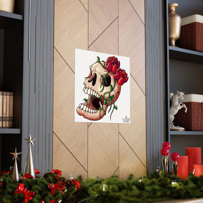 Rose Skull Poster