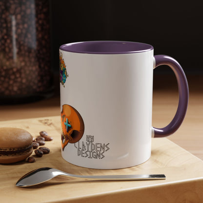 Accent Coffee Mug-Doodle Skull