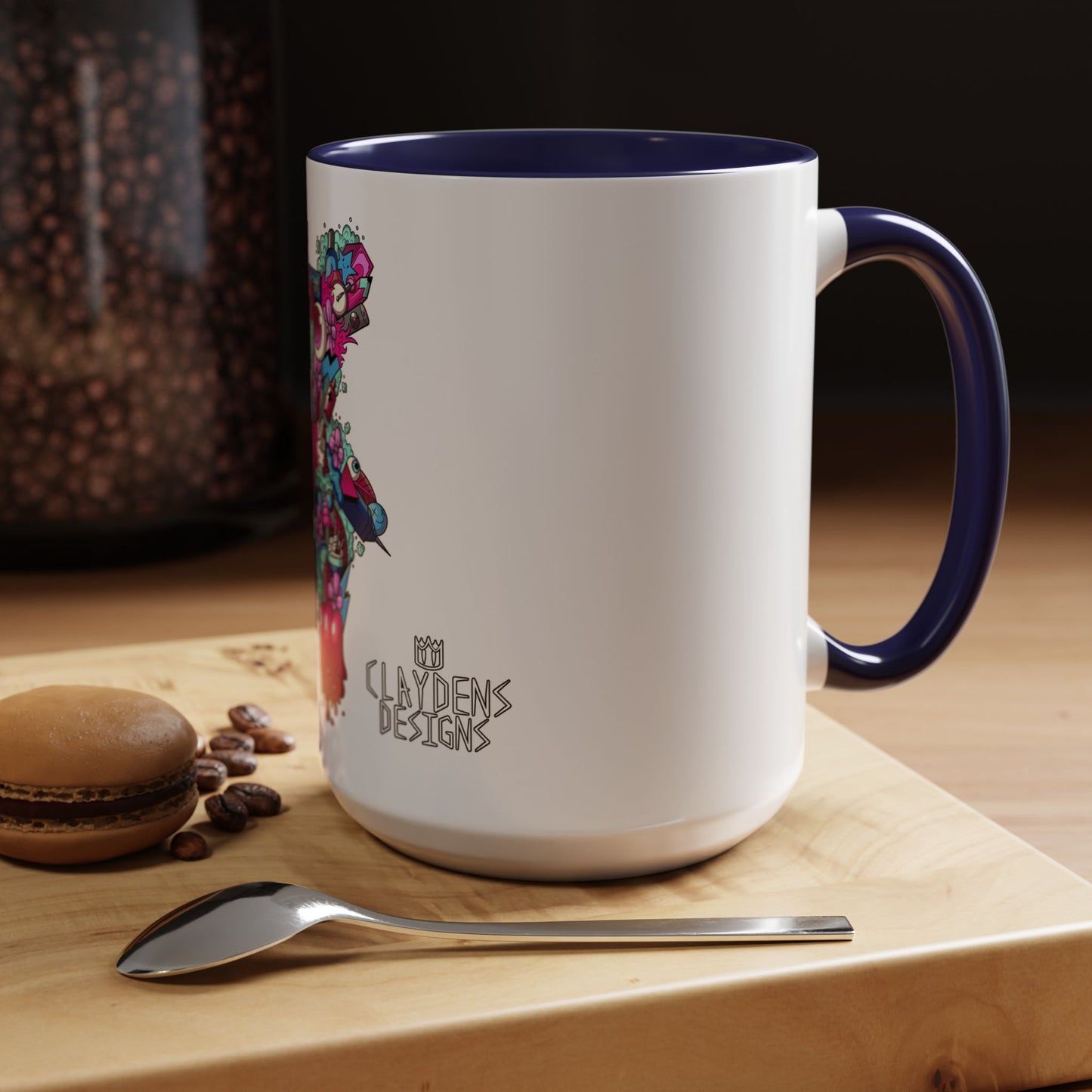 Accent Coffee Mug-Doodle Teddy
