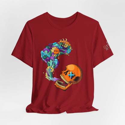 Unisex Jersey Short Sleeve Tee-Doodle Skull