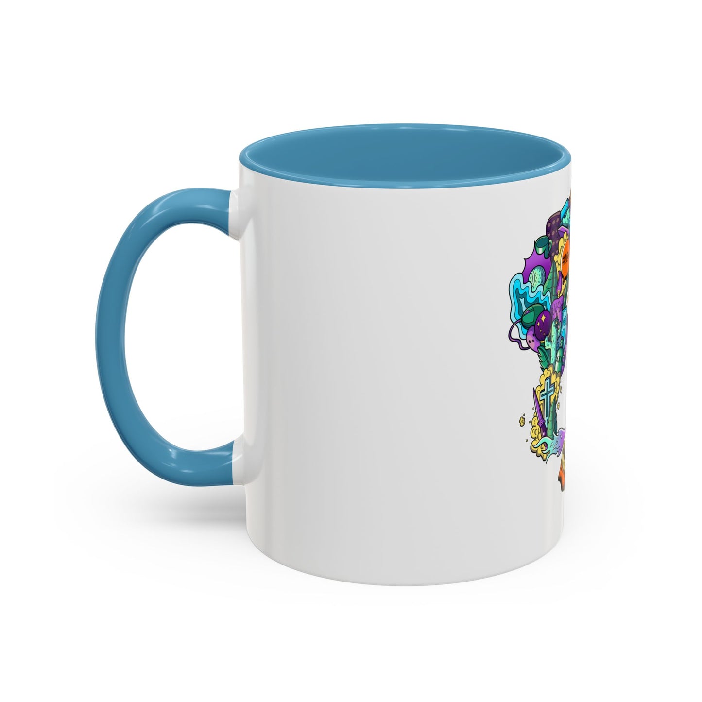 Accent Coffee Mug-Doodle Skull
