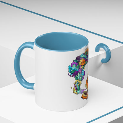 Accent Coffee Mug-Doodle Skull