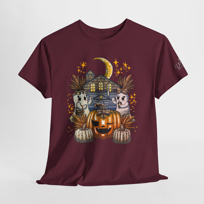 Adult Halloween Pumpkin Unisex Heavy Cotton Tee