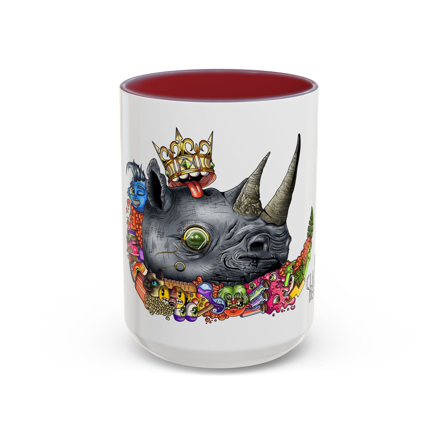 Accent Coffee Mug-Doodle Rhino