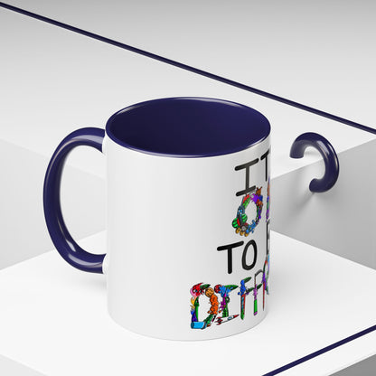 Accent Coffee Mug-Doodle It's OK to be Different