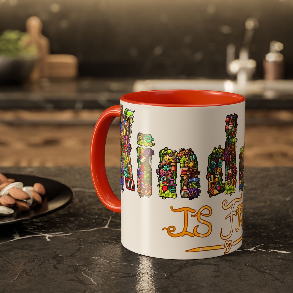Kindness is Free Colorful Mugs (11oz, 15oz)