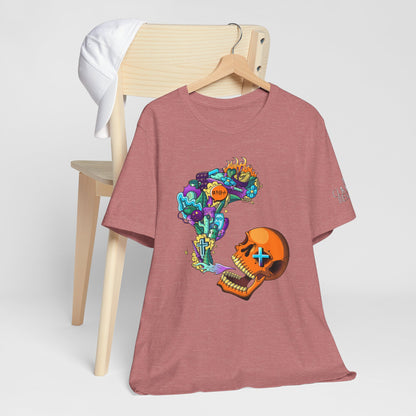 Unisex Jersey Short Sleeve Tee-Doodle Skull