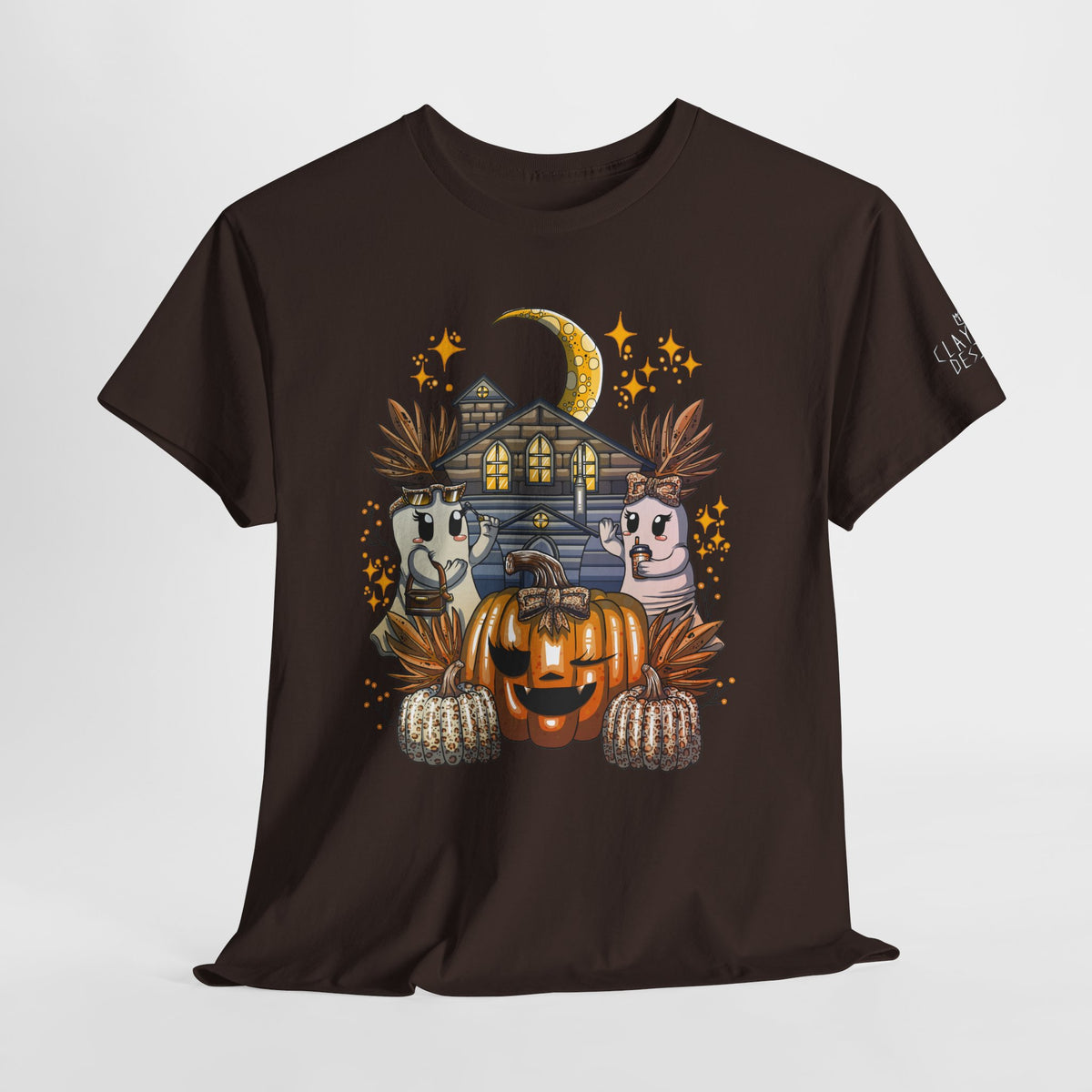Adult Halloween Pumpkin Unisex Heavy Cotton Tee