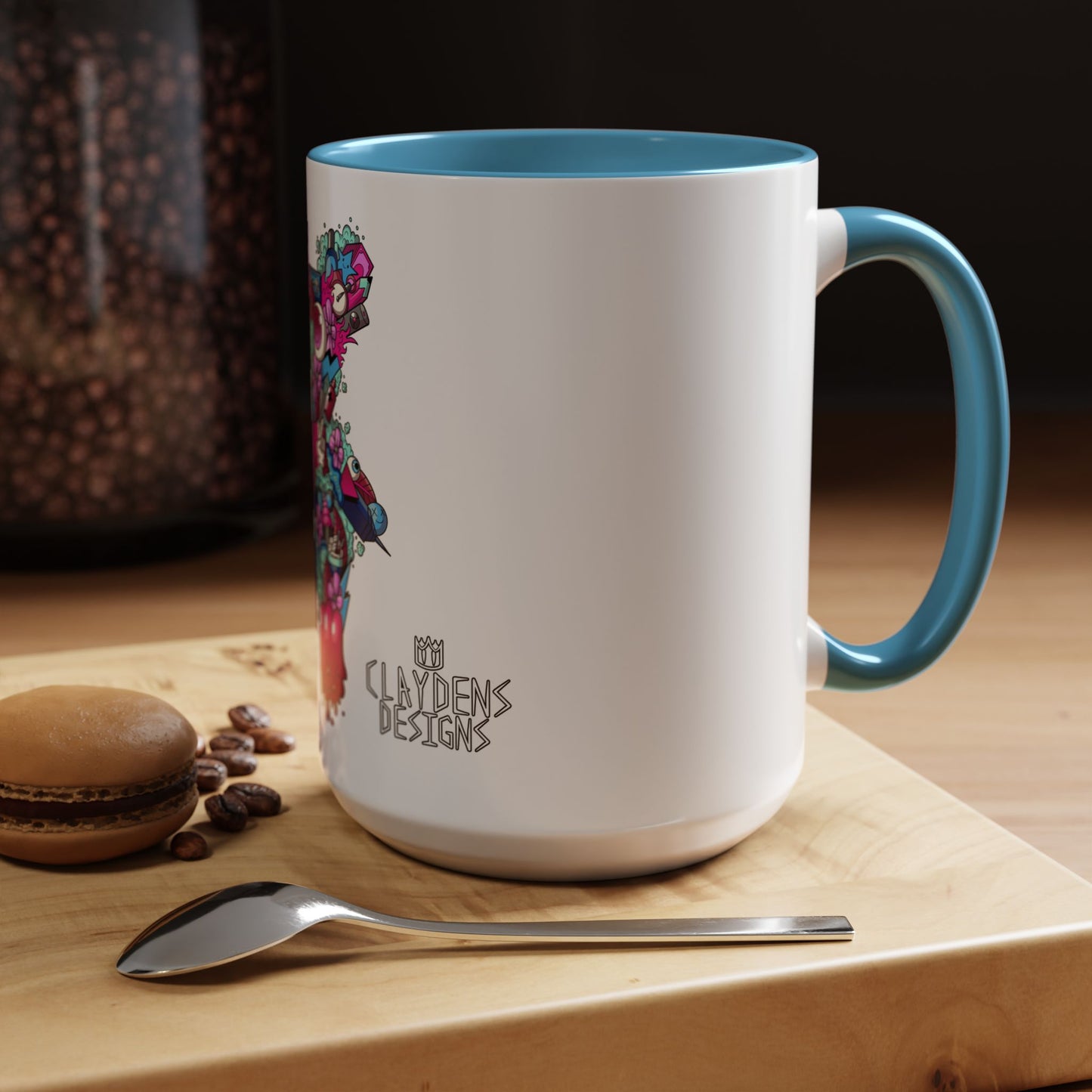 Accent Coffee Mug-Doodle Teddy