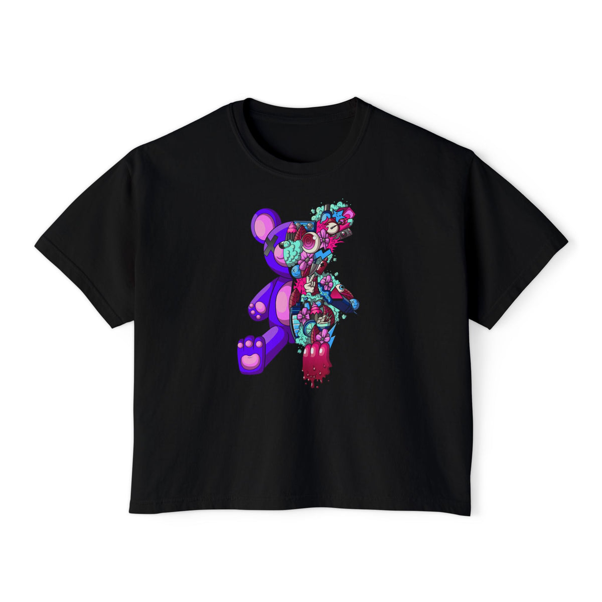 Women's Boxy Tee-Doodle Teddy