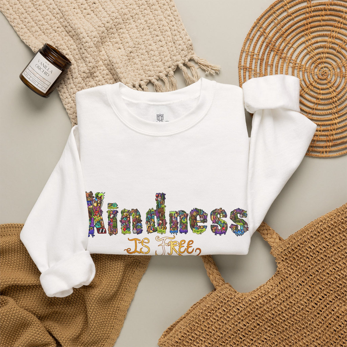 Kindness Is Free Unisex Heavy Blend™ Crewneck Sweatshirt