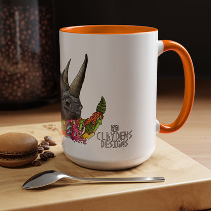 Accent Coffee Mug-Doodle Rhino