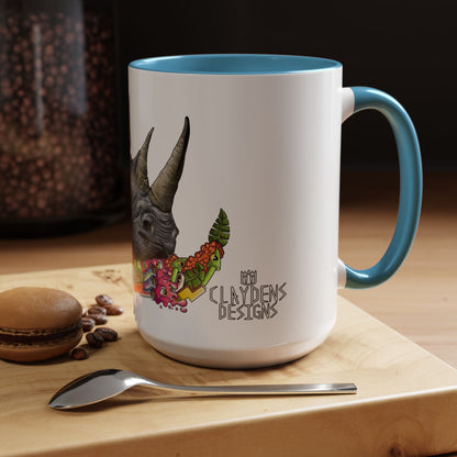 Accent Coffee Mug-Doodle Rhino