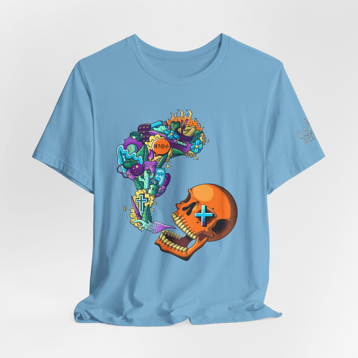 Unisex Jersey Short Sleeve Tee-Doodle Skull