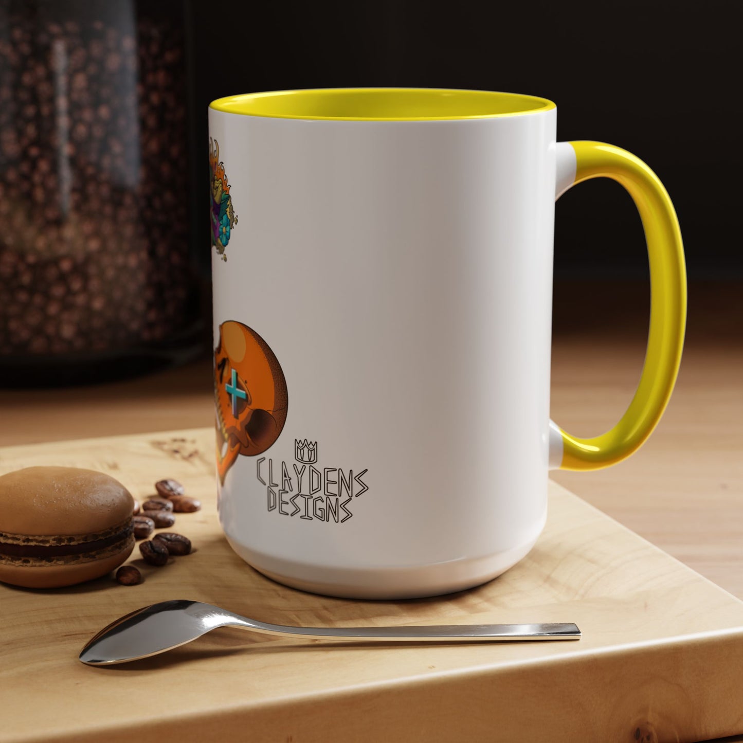 Accent Coffee Mug-Doodle Skull