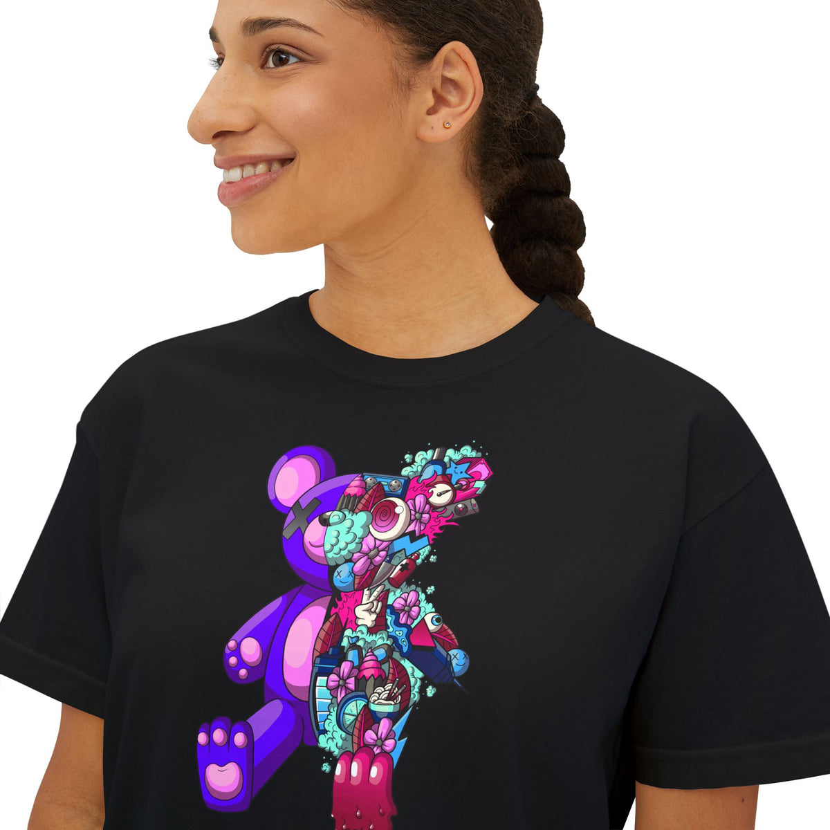 Women's Boxy Tee-Doodle Teddy