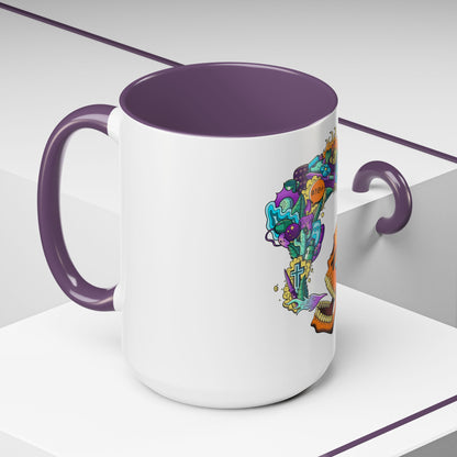 Accent Coffee Mug-Doodle Skull
