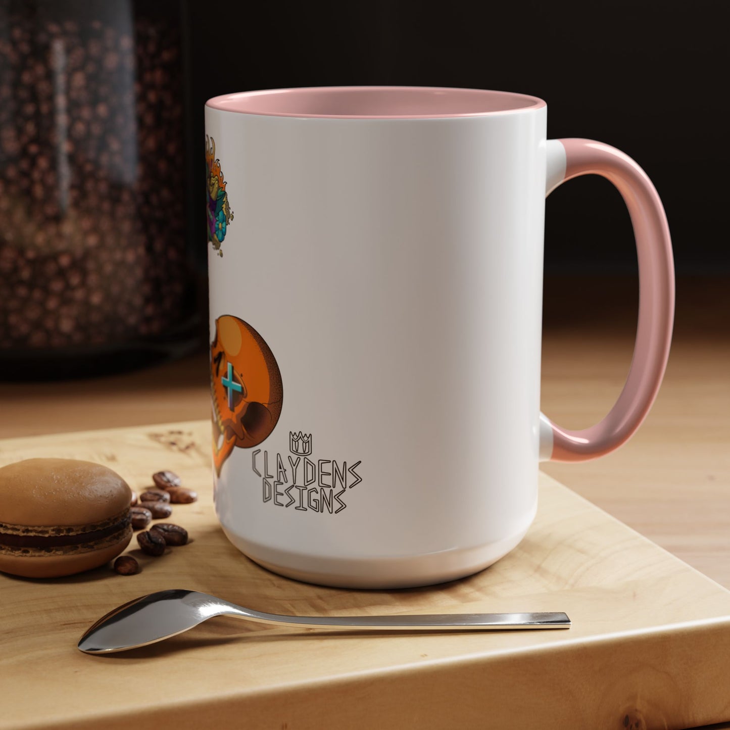 Accent Coffee Mug-Doodle Skull