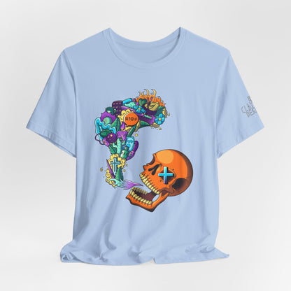 Unisex Jersey Short Sleeve Tee-Doodle Skull