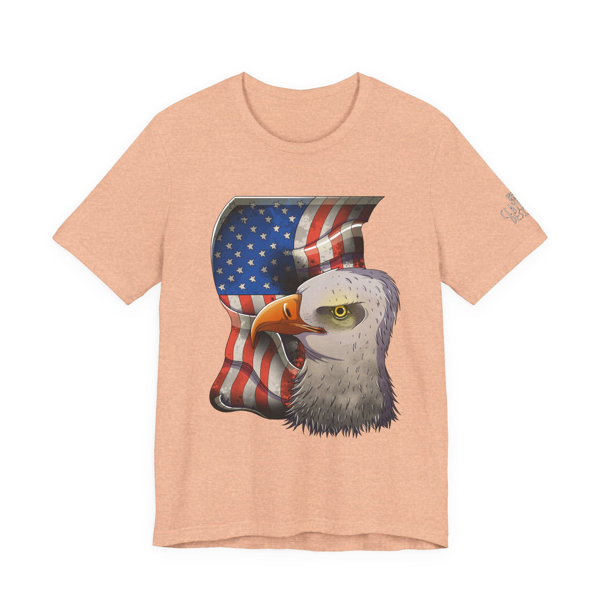 Bella+Canvas Unisex Jersey Short Sleeve Tee with print on sleeve