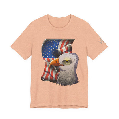 Bella+Canvas Unisex Jersey Short Sleeve Tee with print on sleeve