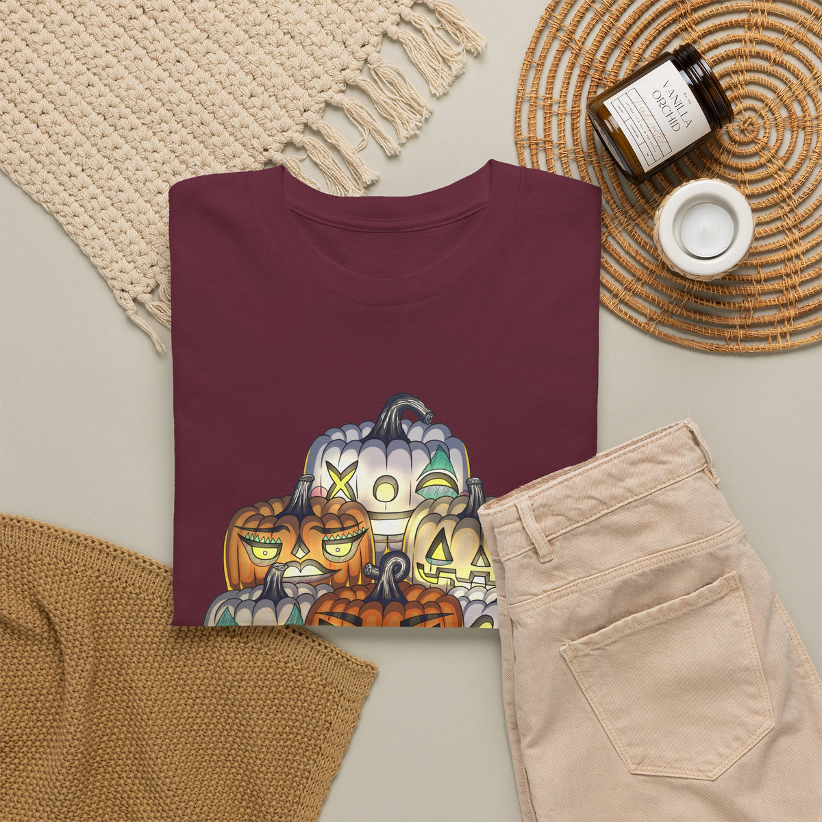 Halloween Pumpkin Unisex Heavy Cotton Tee