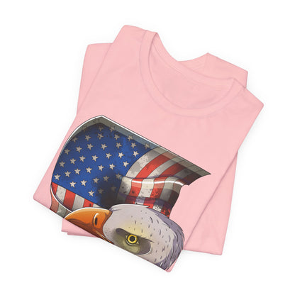 Bella+Canvas Unisex Jersey Short Sleeve Tee with print on sleeve
