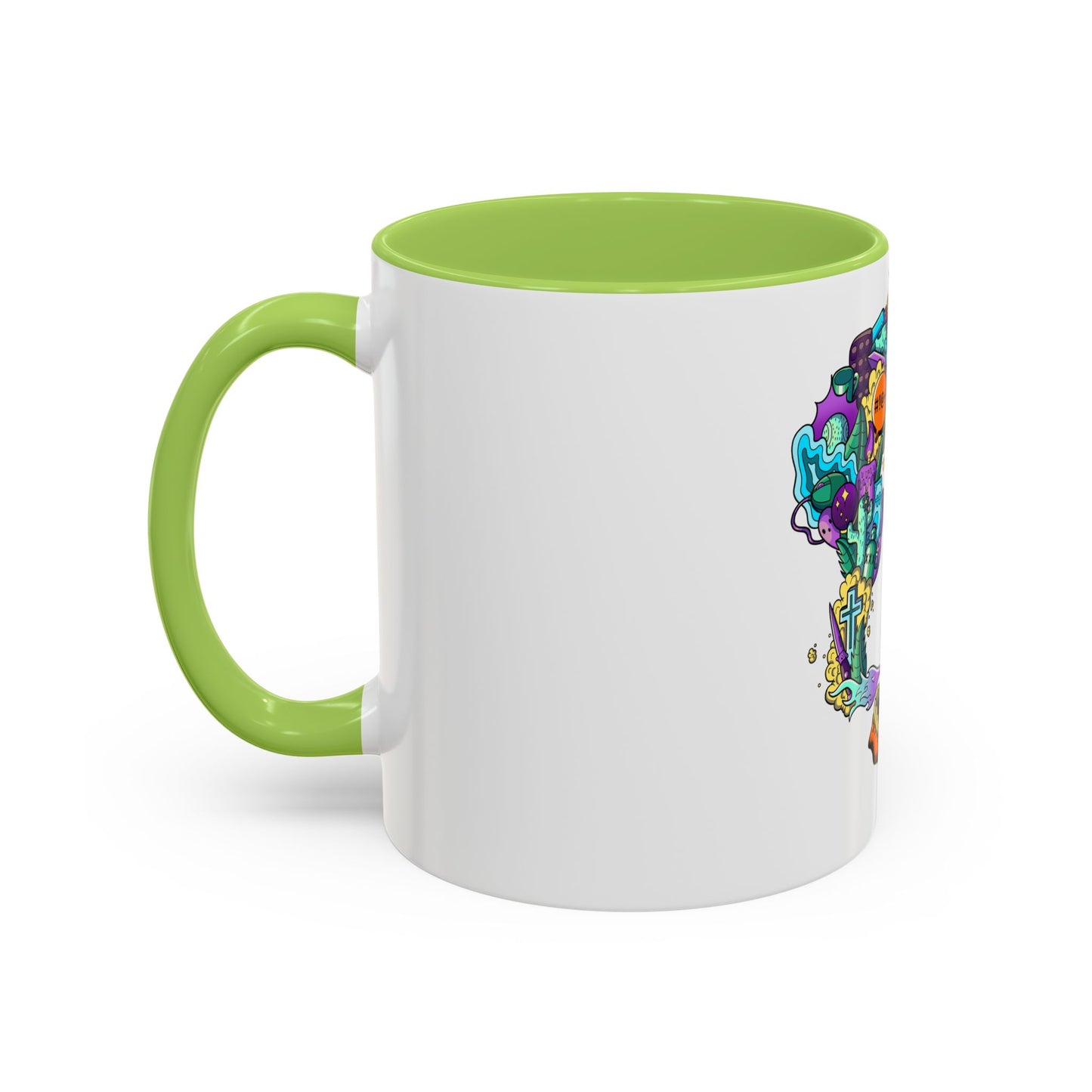 Accent Coffee Mug-Doodle Skull