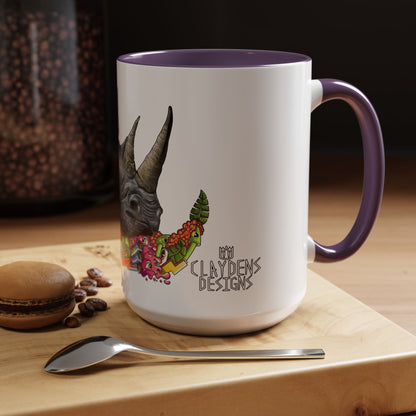 Accent Coffee Mug-Doodle Rhino