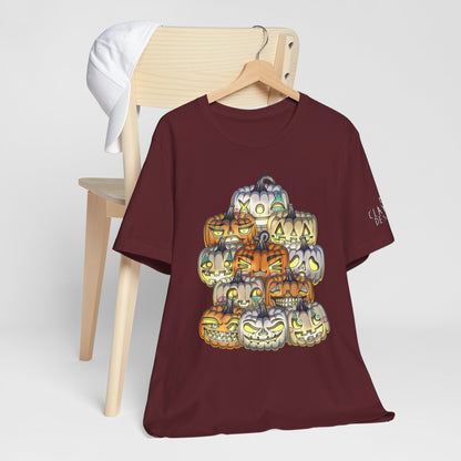 Halloween Pumpkin Unisex Jersey Short Sleeve Tee