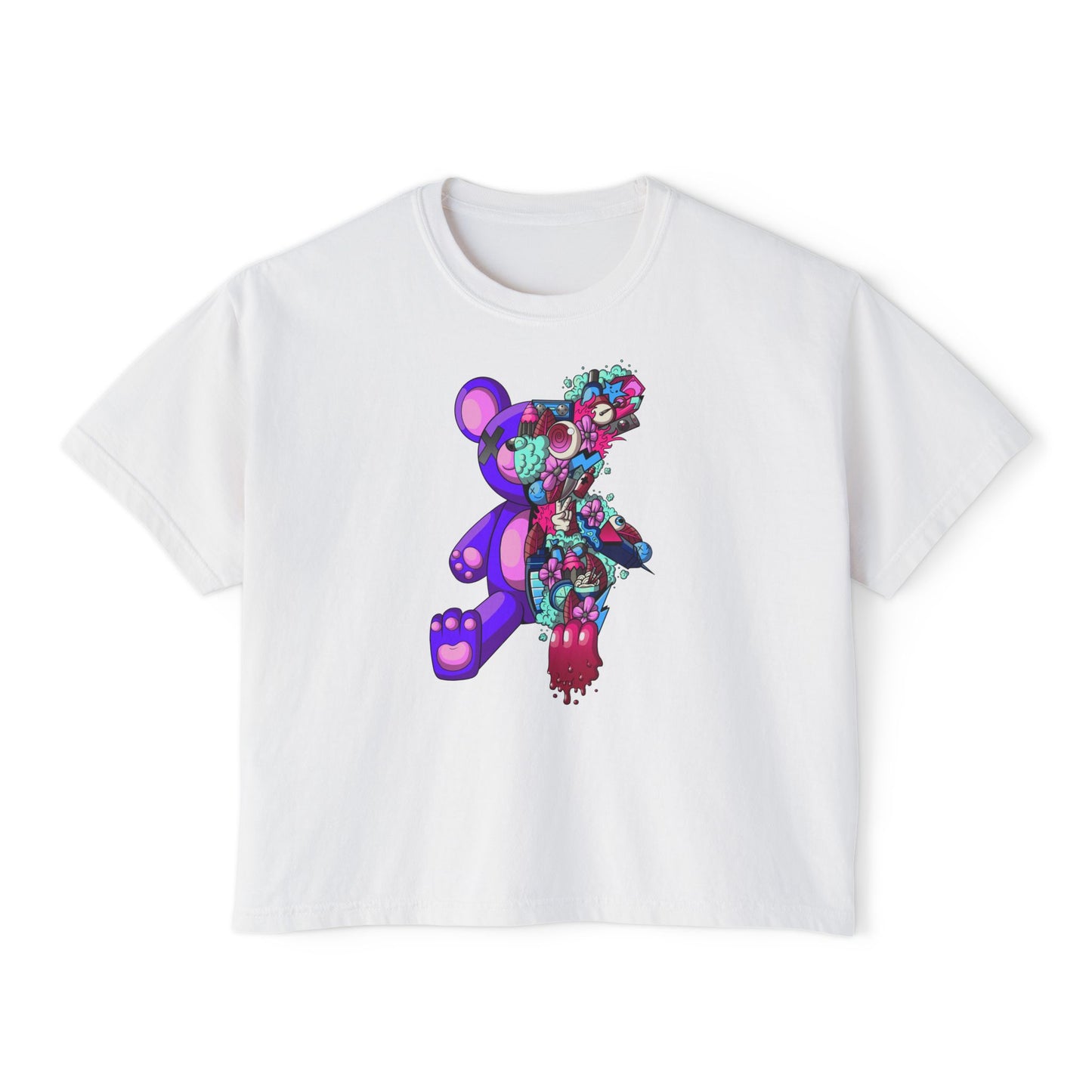 Women's Boxy Tee-Doodle Teddy