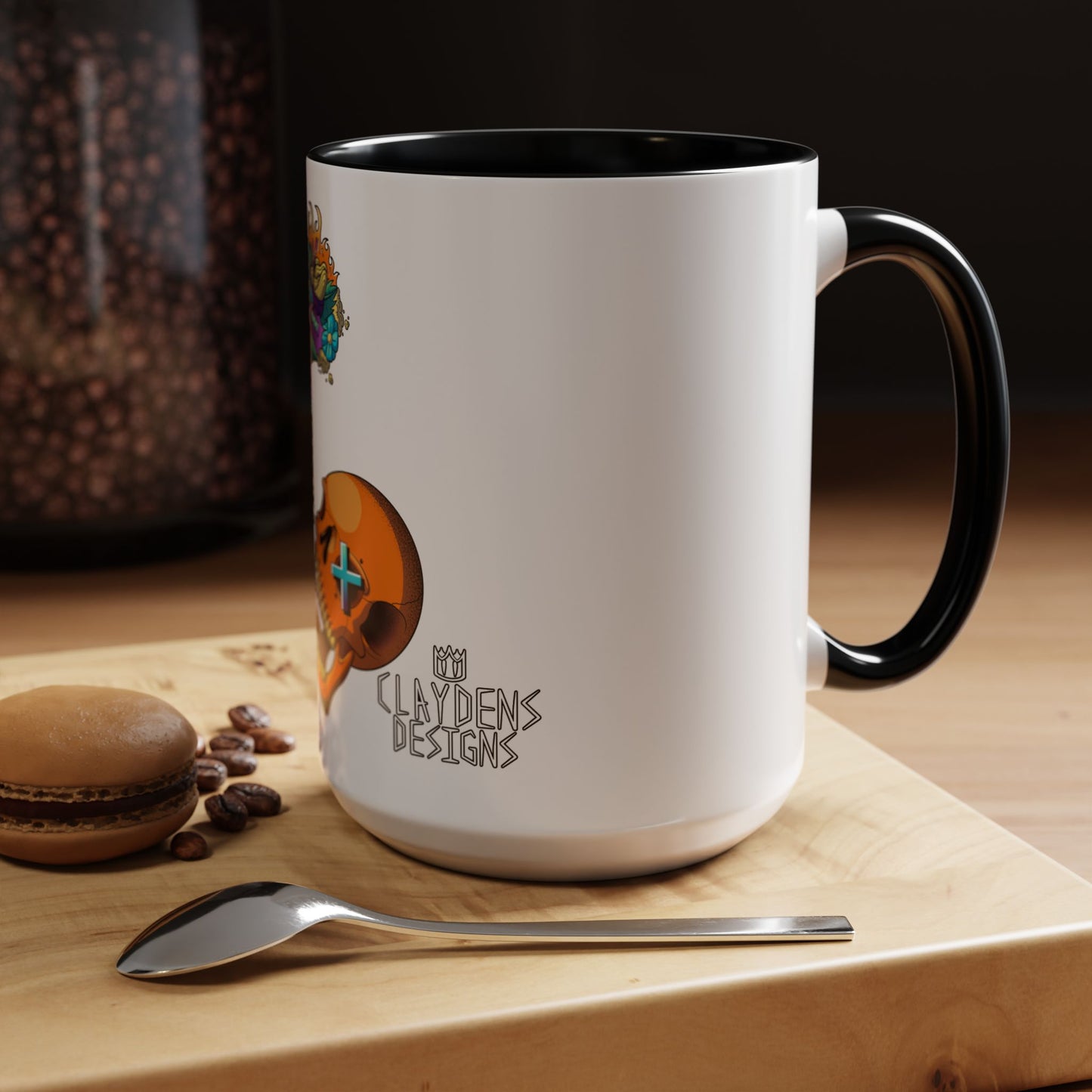 Accent Coffee Mug-Doodle Skull