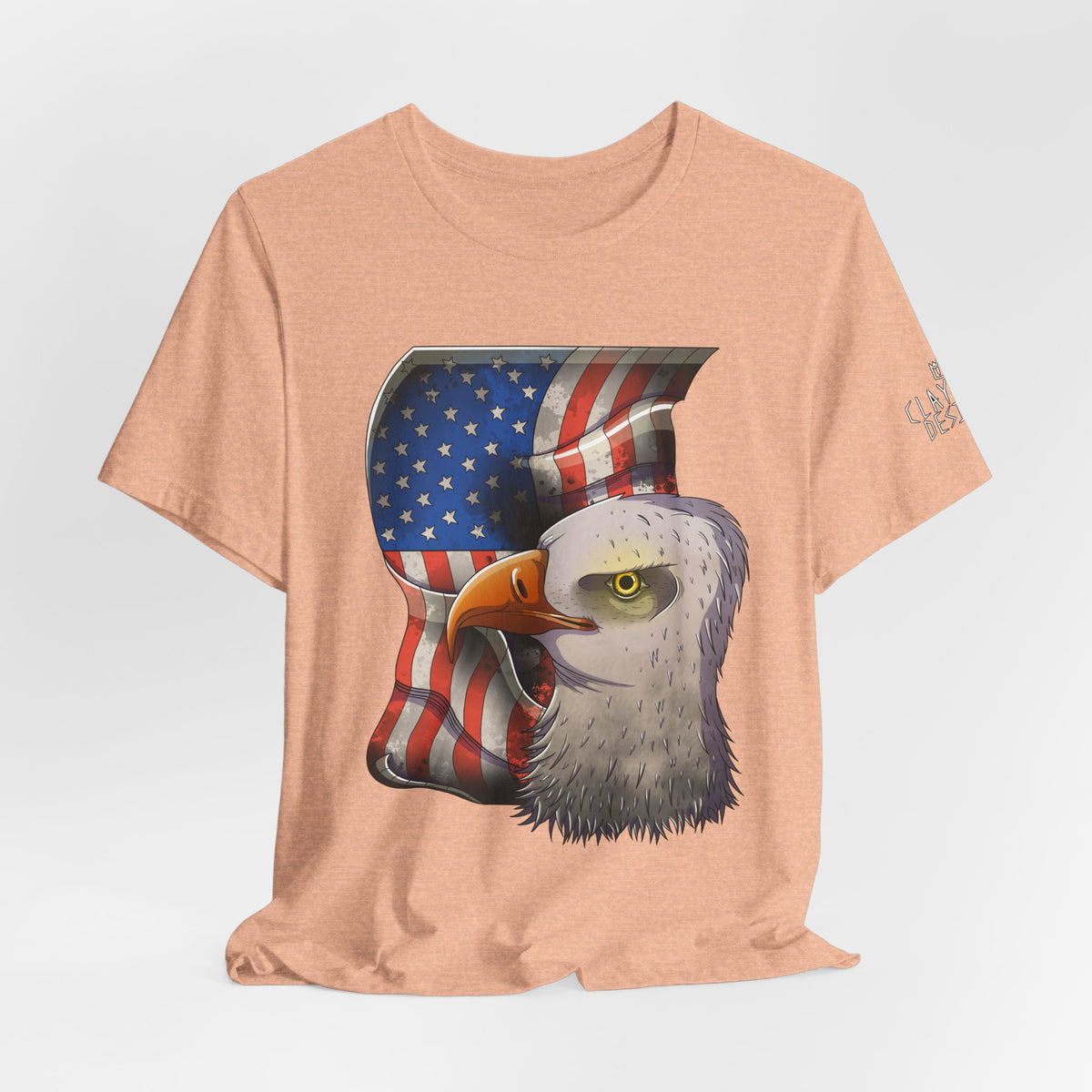 Bella+Canvas Unisex Jersey Short Sleeve Tee with print on sleeve