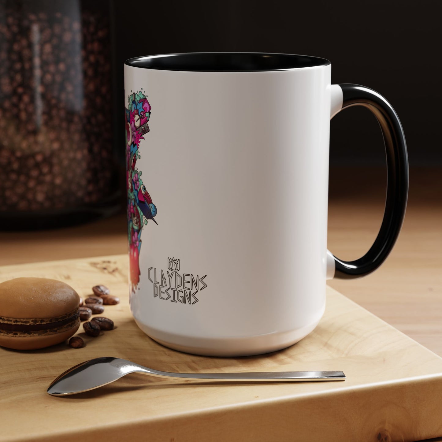 Accent Coffee Mug-Doodle Teddy
