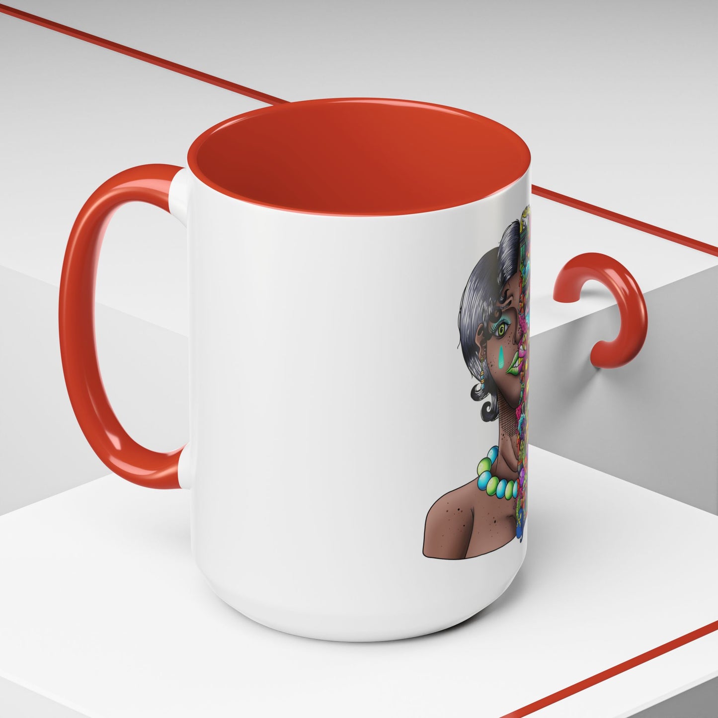 Accent Coffee Mug-Doodle Girl