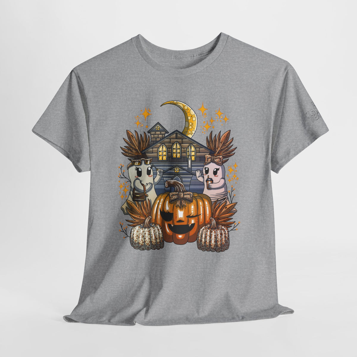 Adult Halloween Pumpkin Unisex Heavy Cotton Tee