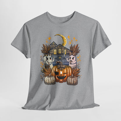 Adult Halloween Pumpkin Unisex Heavy Cotton Tee
