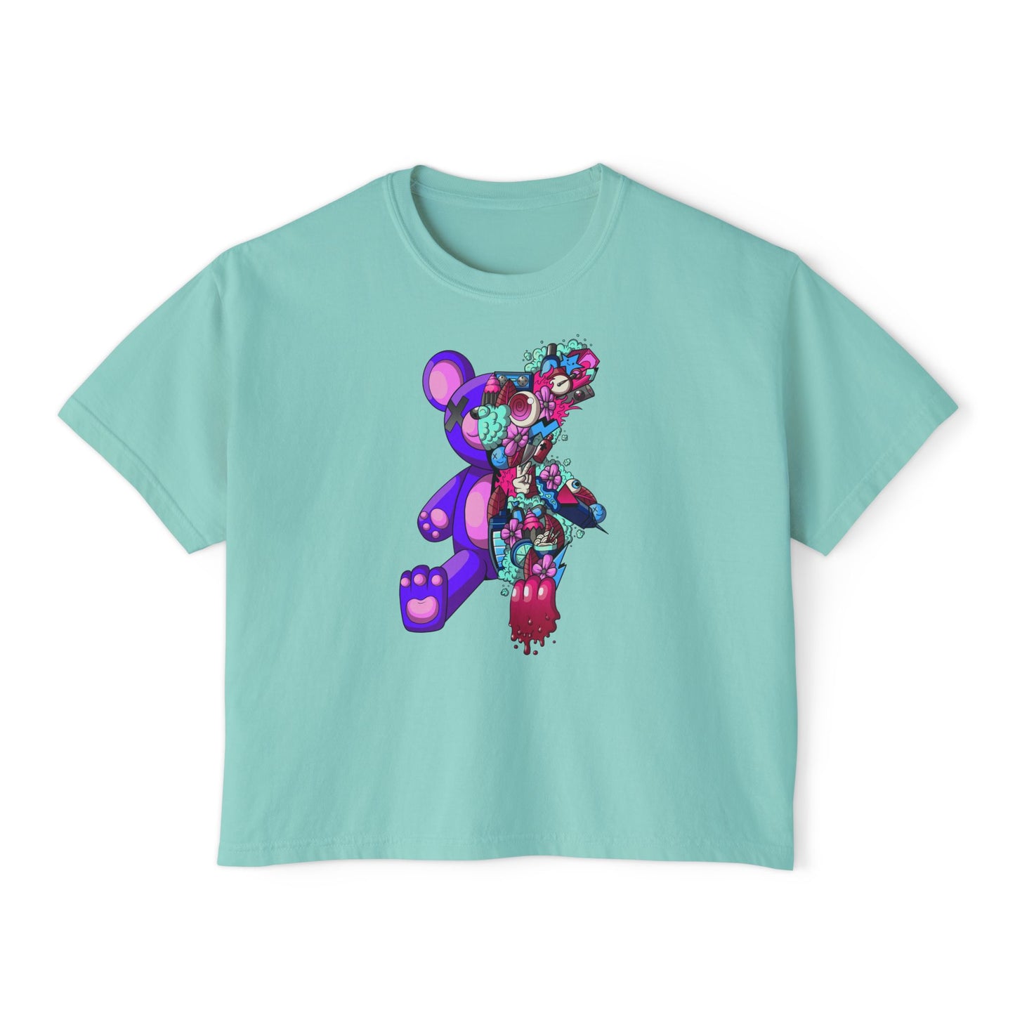 Women's Boxy Tee-Doodle Teddy