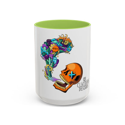 Accent Coffee Mug-Doodle Skull