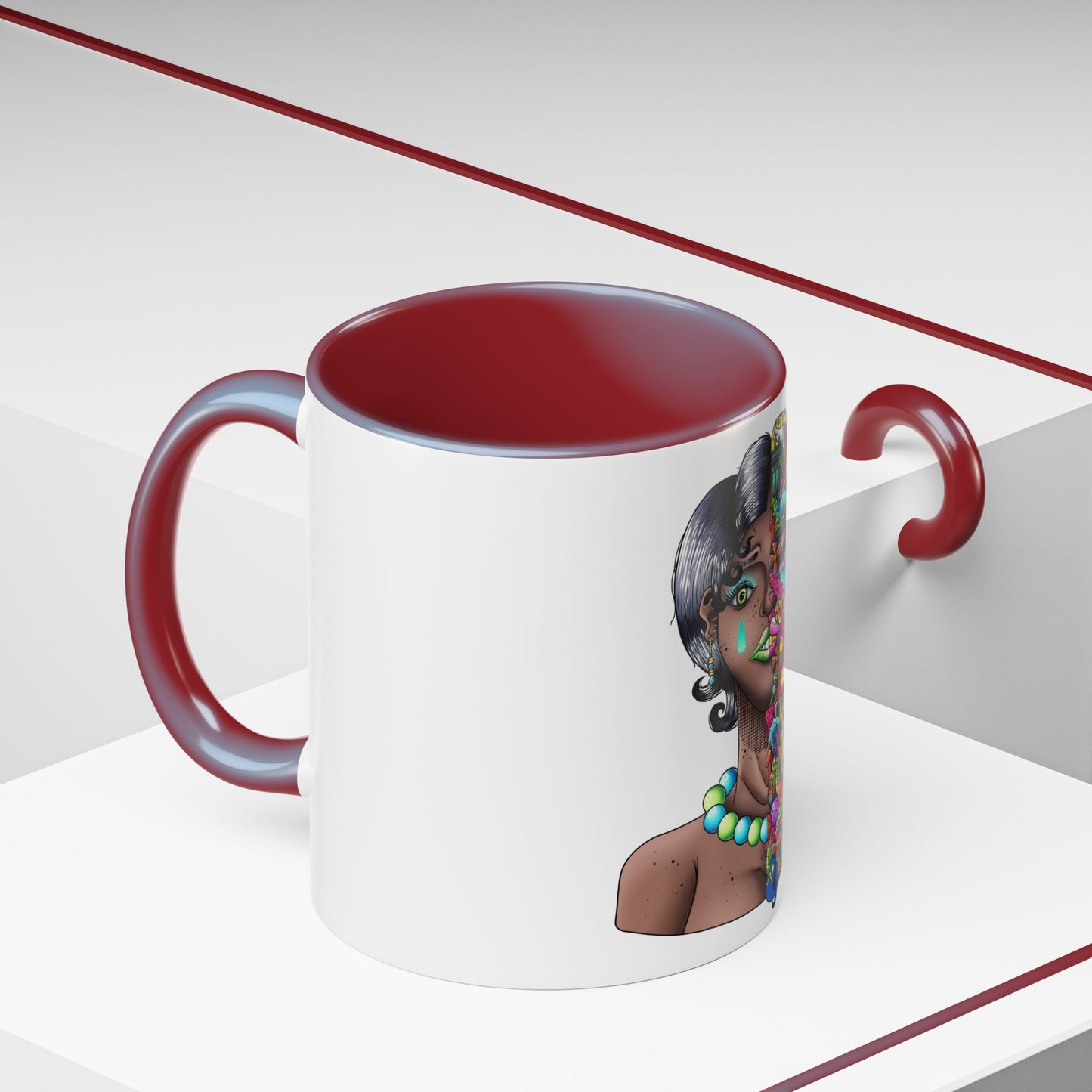 Accent Coffee Mug-Doodle Girl
