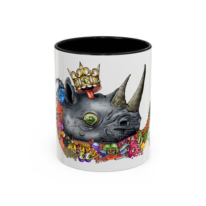 Accent Coffee Mug-Doodle Rhino